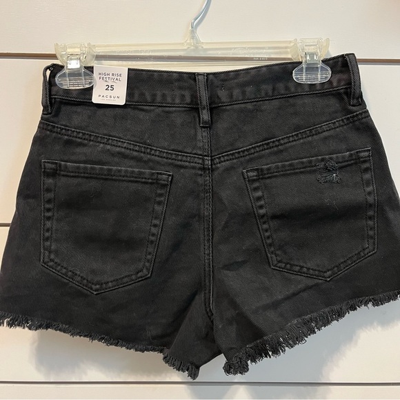 Pacsun Black Denim Shorts NWT - Picture 4 of 5